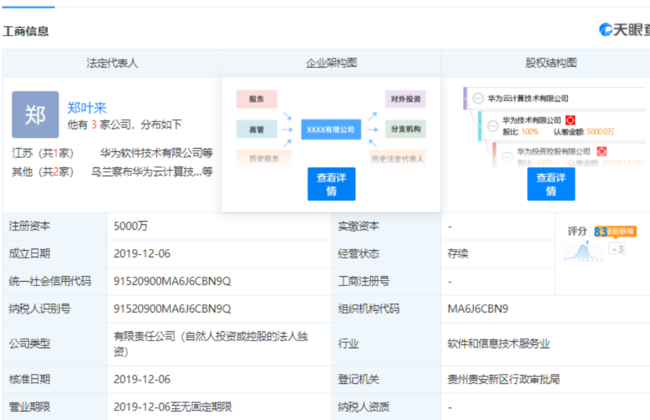 華為設立新公司“云計算”公司