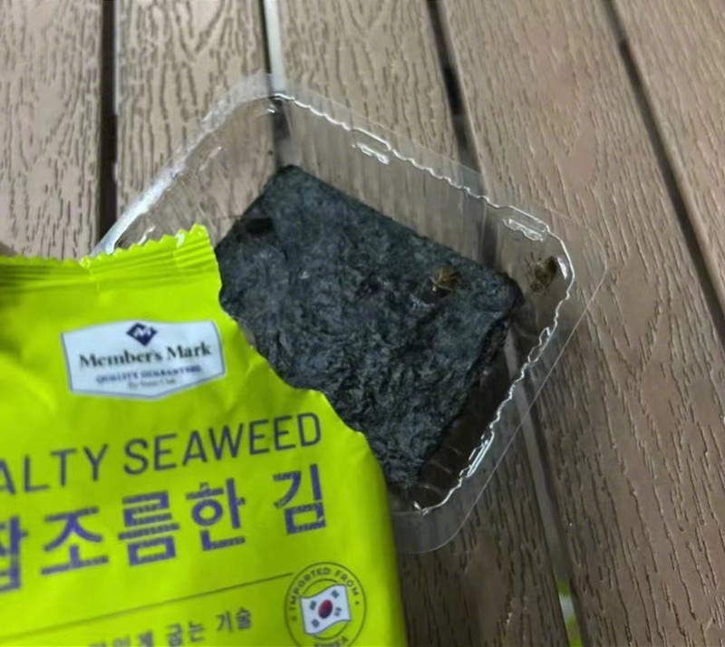山姆被曝所售海苔中有蟑螂，引發了消費者的擔憂